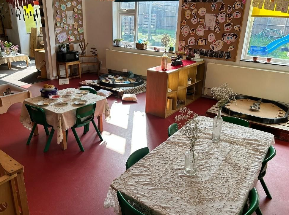 Inside one of the Whitstable Day Nursery plus Kids classrooms, showing the curiosity setting approach